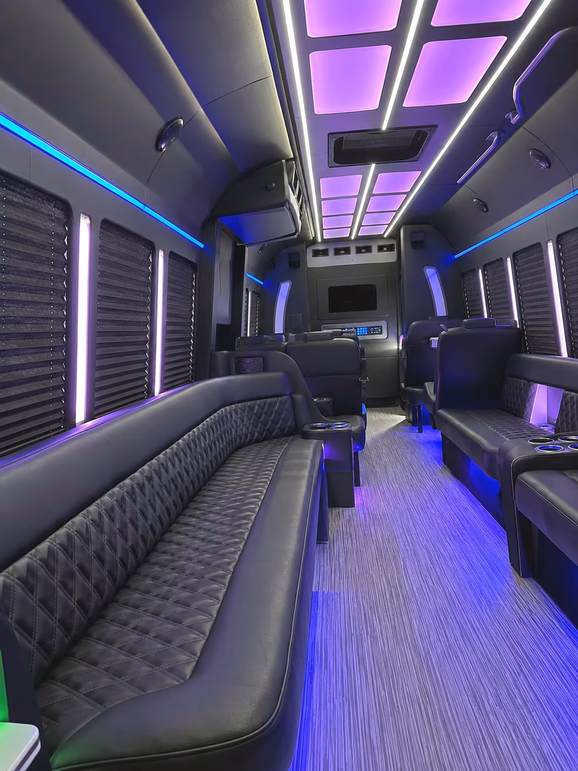 28 Passenger Party Bus Interior