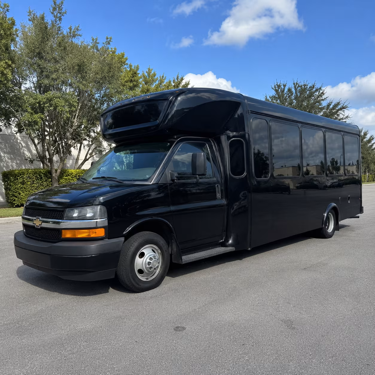 Passenger seating aboard a party bus rental serving Denver