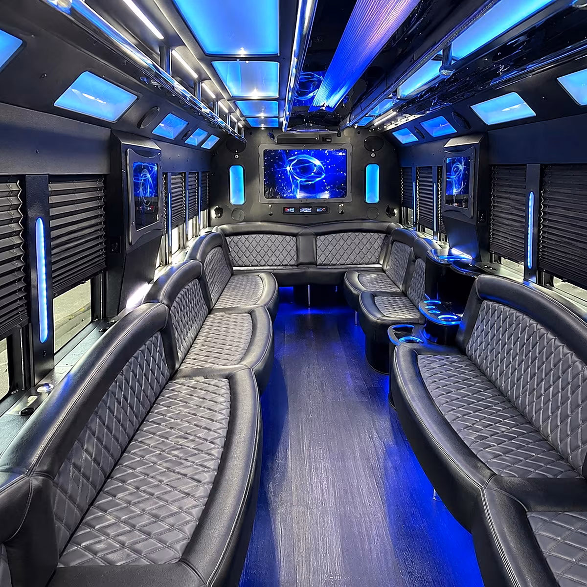 Denver Concert & Music Festival Transportation party bus interior
