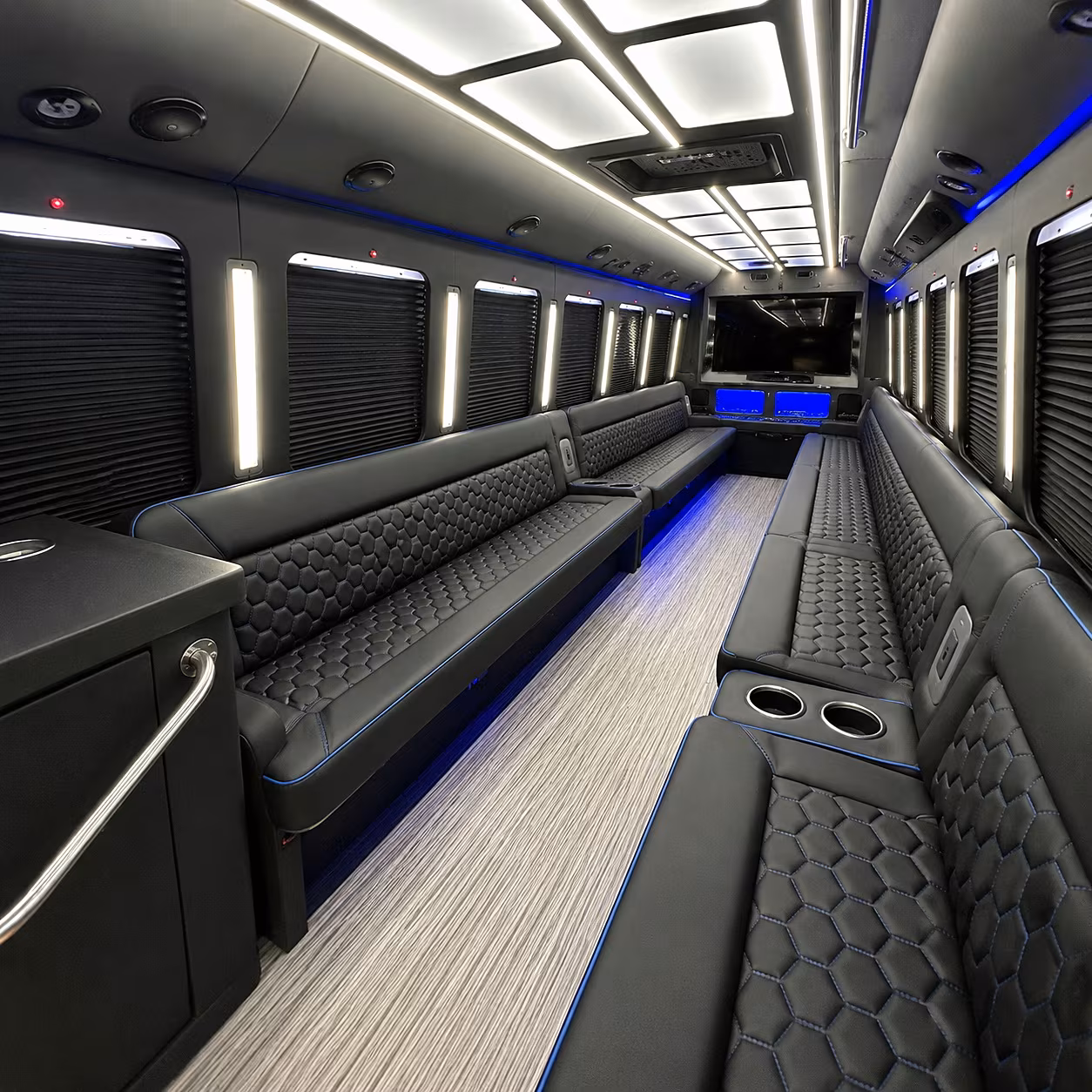 Denver Prom & Homecoming Transportation party bus interior
