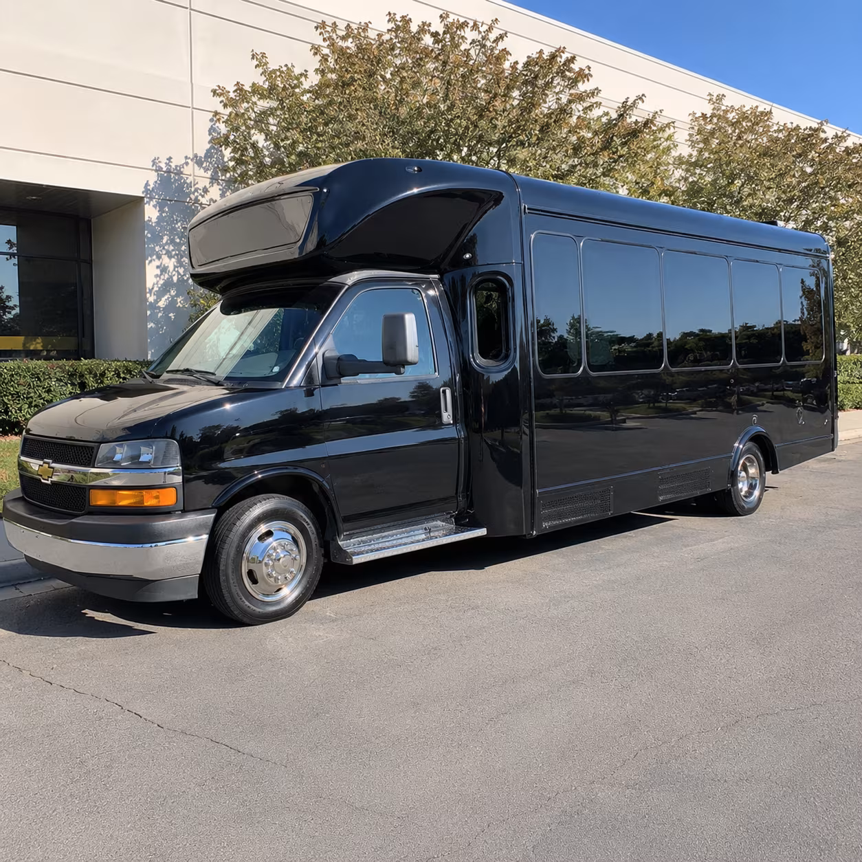 Denver Sporting Event Transportation party bus exterior