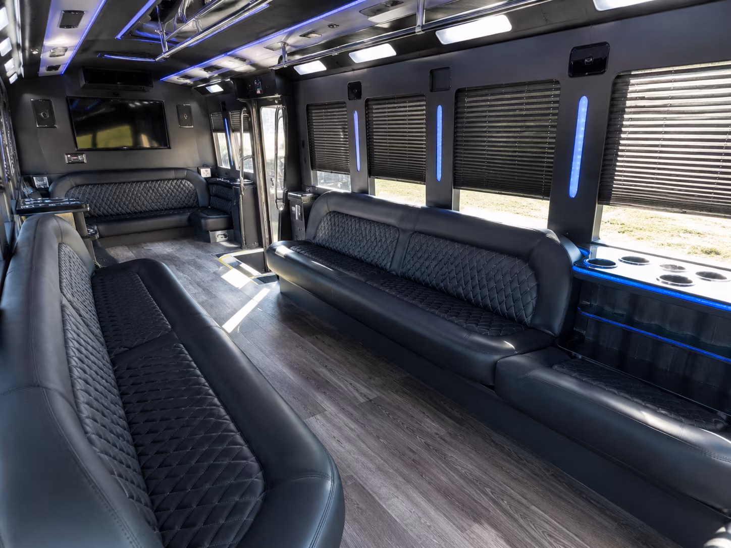 Denver Sporting Event Transportation party bus exterior