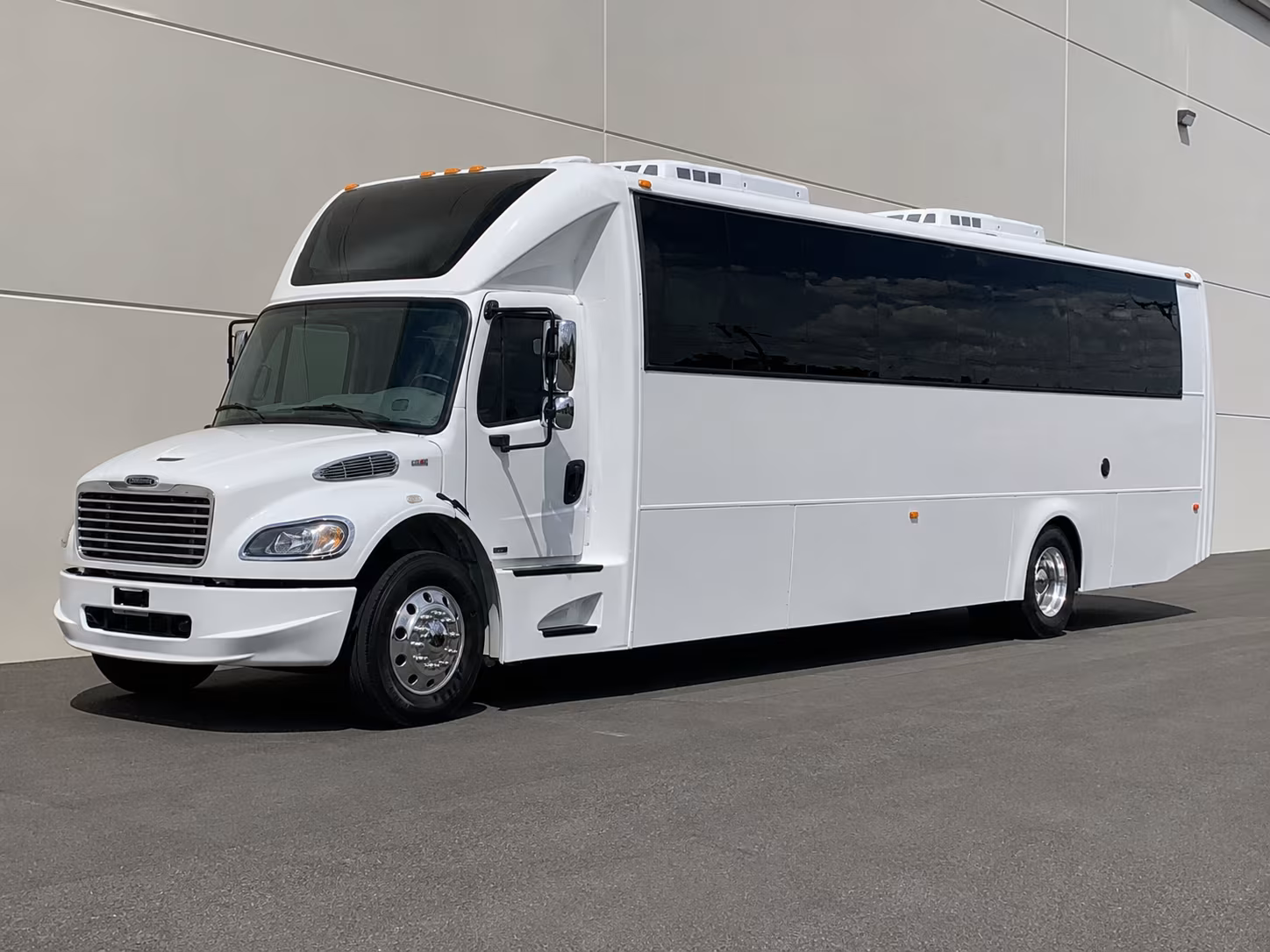 Denver Wedding Transportation party bus exterior